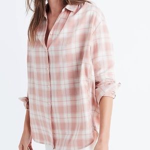 Madewell Central Long Sleeve Shirt in Danville Plaid Size M
